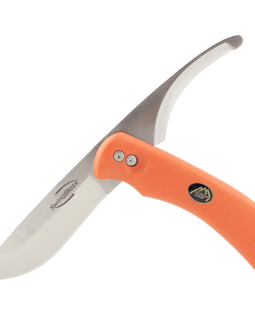Outdoor Edge Swing Blaze Skinning Gutting Knife With Orange Rubberized Kraton Handle